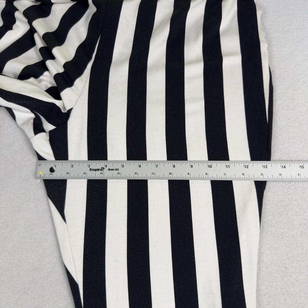 New KILLSTAR Inferno Room Bell Bottom Pants Striped Flare Black White Plus 4XL - Picture 12 of 16